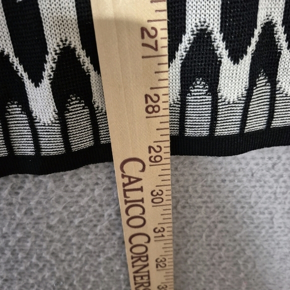 Exclusively Misook Women's Black White Diamond Open Cardigan Blazer Jacket Large - Picture 6 of 6